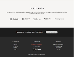 Drupal UK Website Footer Menu Design